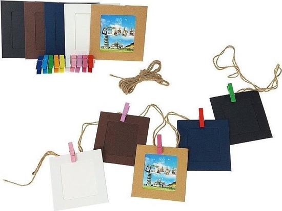 Picture of Ramka na zdjcia ze sznurkiem i klamerk 10szt