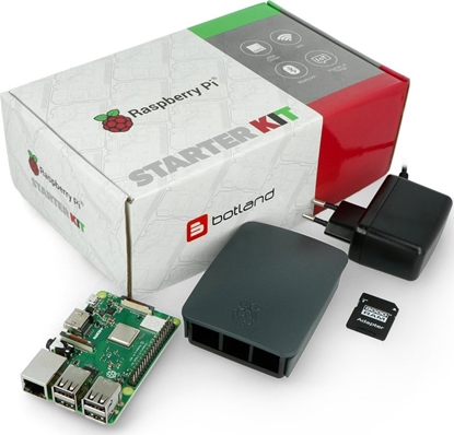 Picture of Raspberry Pi Zestaw Raspberry Pi 3B+ WiFi + 32GB microSD + oficjalne akcesoria}