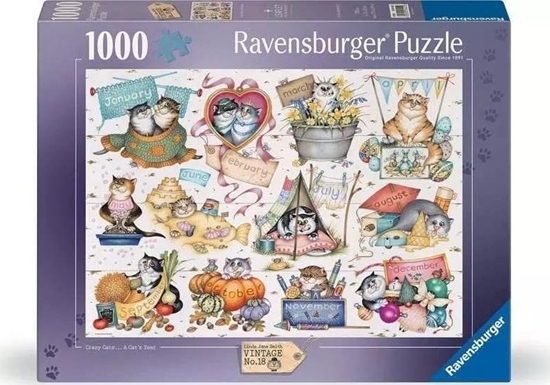 Picture of Ravensburger Puzzle Kalendarz Szalonych Kotów 1000 elementów