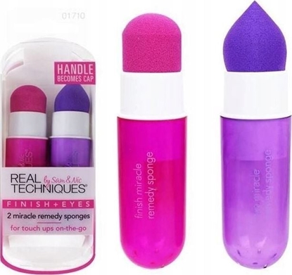Attēls no Real Techniques Zestaw Finish + Eyes 2 Miracle Remedy Sponges podróne gbki do makijau