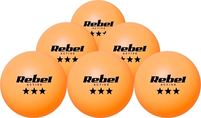 Изображение Rebel Active - RBA-4009 Zestaw pieczek do tenisa stoowego, ABS, 6szt.