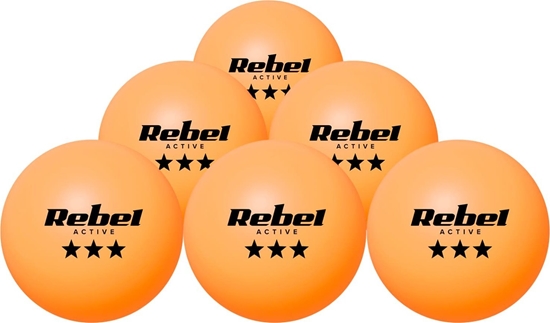 Изображение Rebel Active - RBA-4009 Zestaw pieczek do tenisa stoowego, ABS, 6szt.