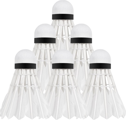 Изображение Rebel Active Lotki piórowe do badmintona  z pierza gsiego 6 szt. (RBA-4103)