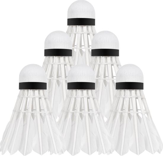 Изображение Rebel Active Lotki piórowe do badmintona  z pierza gsiego 6 szt. (RBA-4103)