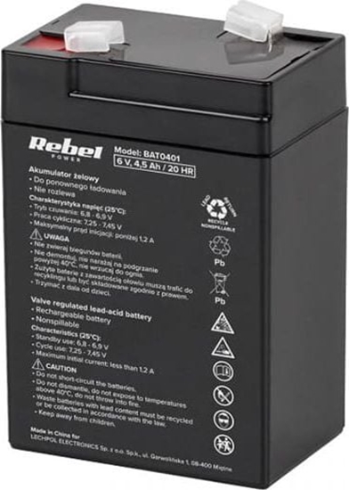 Picture of Rebel Akumulator 6V/4.5Ah (BAT0401)