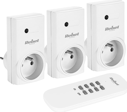 Изображение Rebel Gniazdo sieciowe Rebel  sterowane pilotem (1+3)