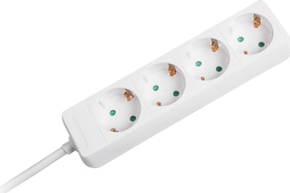 Attēls no Rebel Przeduacz biay Rebel 4 gniazda typu niemieckiego, d. 1,5m (3x1.0) bez przecznika