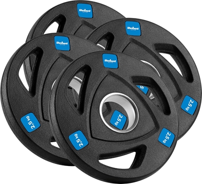 Picture of Rebel Zestaw obcie eliwnych gumowanych 4x2.5kg, otwór olimpijski 51mm,  REBEL ACTIVE