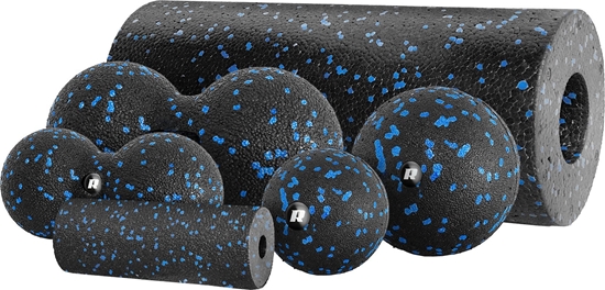 Picture of Rebel Zestaw waek do masau, mini roller, 2 piki, 2 duoball-e , 6 elementów, kolor czarno-niebieski, materia EPP, REBEL ACTIVE