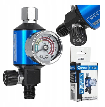 Attēls no Reduktor cinienia do pistoletu lakierniczego z odwadniaczem 1/4" (100)