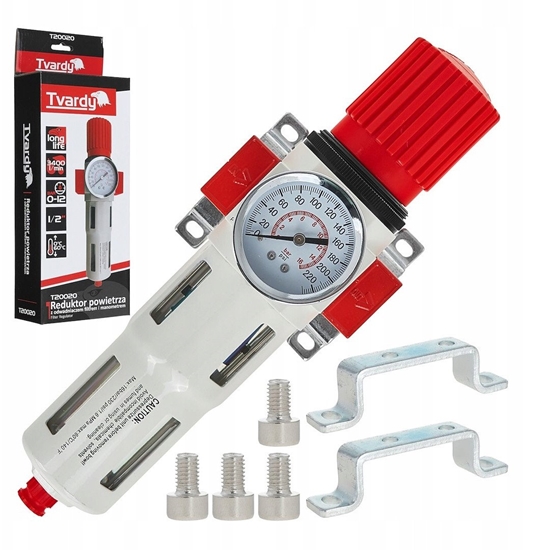 Изображение Reduktor powietrza z odwadniaczem filtrem i manometrem 1/2" (10)