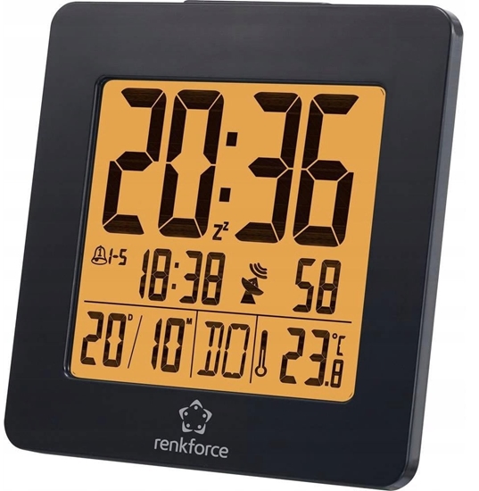 Picture of renkforce Funk Wecker 4161c12 Schwarz Alarmzeiten 2 (1383425)