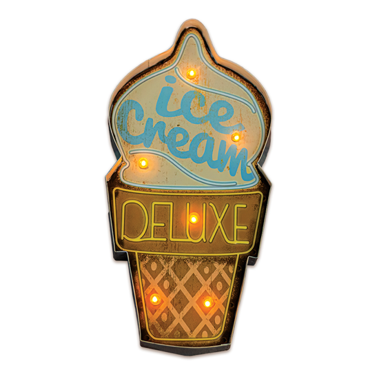 Picture of RETRO Metal Sign LED Ice Cream Forever Light