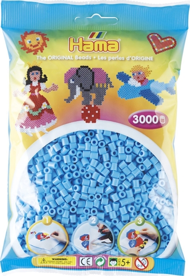Picture of Revell Hama midi perler 3000stk pastel blå