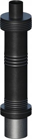 Picture of Ricom WYJSCIE PIONOWE KONC STALOWE CZARNE DN60/100