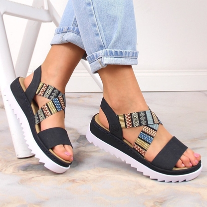 Attēls no Rieker Komfortowe sanday damskie na koturnie multikolor Rieker V44G8-14 41