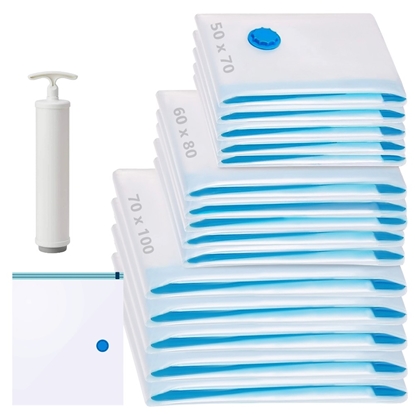 Picture of Riff vakuuma maisiņu komplekts (3 izmēri) 15 gab. + rokas pumpis