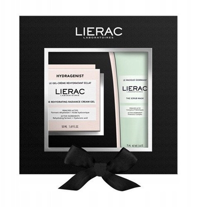 Attēls no Rinkinys: drkinamasis gelinis kremas - kauk Lierac Hydragenist, 50 ml + veiiamoji kauk, 75 ml