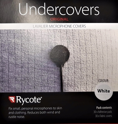 Attēls no Rycote Rycote Undercovers, White - 30 pieces+30 Stickies