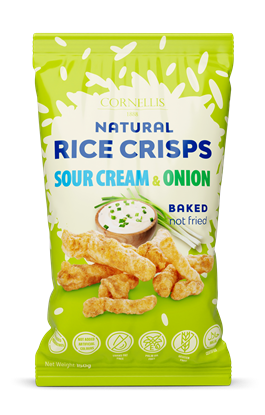 Picture of Rīsu uzkoda CORNELLIS 1888, ar skābo krējumu un sīpolu garšu, 150g