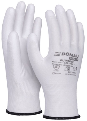 Attēls no Rkawice Donau Safety PU White rozm.10 biae