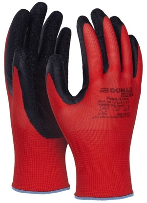 Attēls no Rkawice Donau Safety Super Latex rozm.9 czerwone