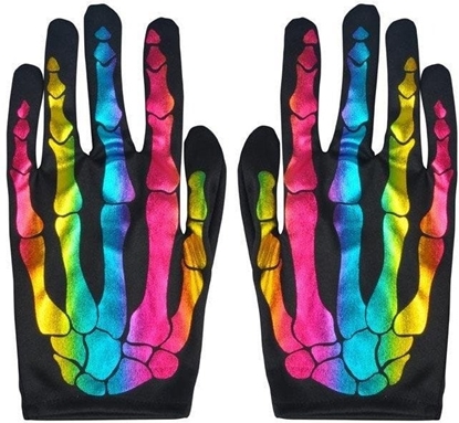 Изображение Rkawice szkielet kolorowe 22cm