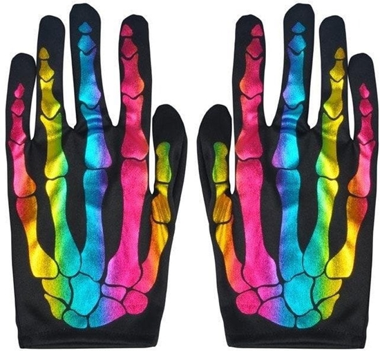 Изображение Rkawice szkielet kolorowe 22cm