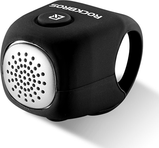 Picture of RockBros Dzwonek rowerowy elektroniczny w obudowie silikonowej - czarny Dzwonek rowerowy elektroniczny w obudowie silikonowej - czarny