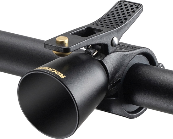 Изображение RockBros Nowoczesny dzwonek rowerowy kierunkowy dwik - czarny