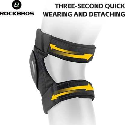 Изображение RockBros Ochraniacze na kolana na motor rower MTB czarne ROCKBROS