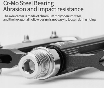 Изображение RockBros Zestaw pedaów rowerowych MTB atntypolizgowe stop aluminium czarny ROCKBROS