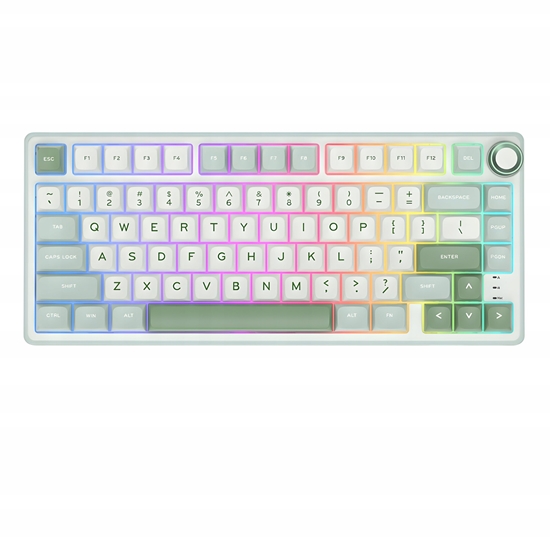 Picture of Klawiatura Royal Kludge RK R75 RGB Sky Cyan bezprzewodowa klawiatura | 75%, Hot-swap, Sidabrinis switches, US