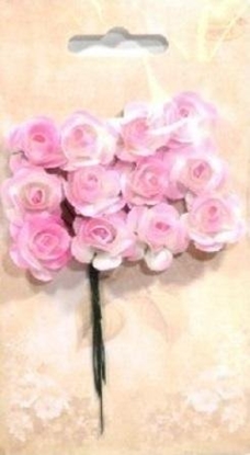 Attēls no Róyczki papierowe 12szt róowo-biae