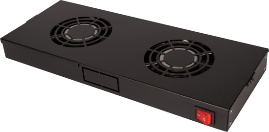 Picture of Roline 19" Fan unit with 2 fans, ON/OFF black