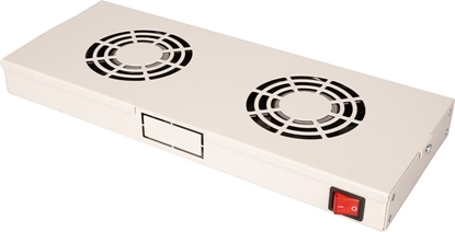 Attēls no Roline 19" Fan unit with 2 fans, ON/OFF grey