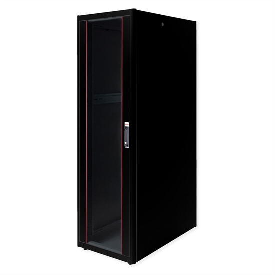 Picture of Roline 19-inch network cabinet Basic 42 U, 600x1000 WxD glass door black
