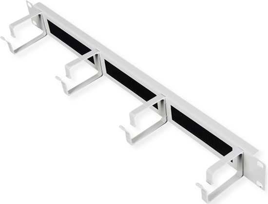 Picture of Roline 19-inch patch panel 1U grey, with brush strip 44x60mm grey