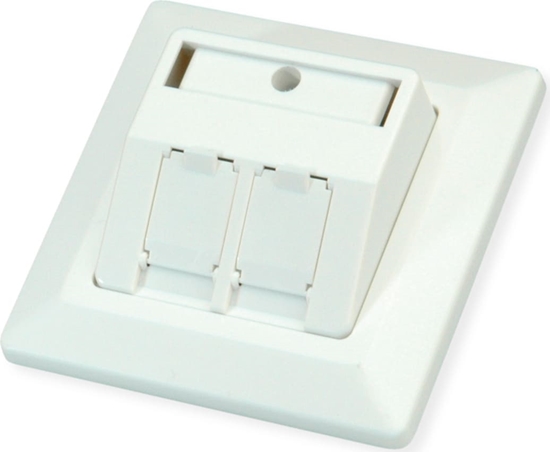 Picture of Roline Desktop Type 2-Port Face Plate, with dust caps