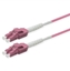Picture of Roline Fibre Optic Jumper Cable, Duplex, 50/125µm, OM4, LC/LC, UNIBOOT, violet, 10 m