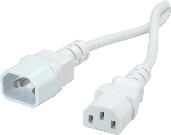Picture of Roline Green Monitor Power Cable, IEC 320 C14 - C13, white, 0.8 m