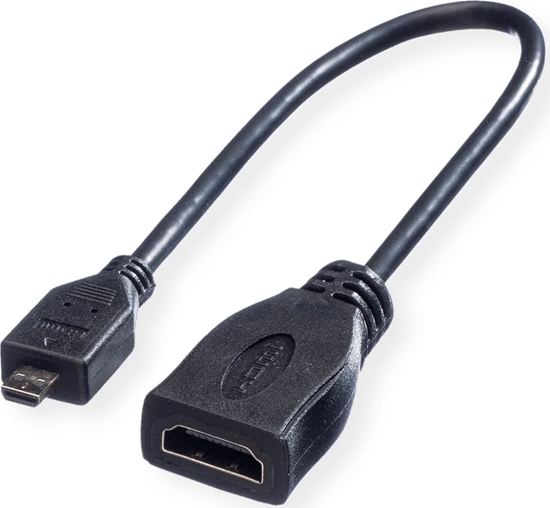 Picture of Roline HDMI High Speed Cable + Ethernet, A - D, F/M, 0.22 m