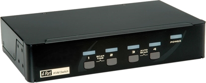 Picture of Roline KVM Switch, 1 User - 4 PCs, DisplayPort, with USB Hub