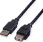 Picture of Roline USB 2.0 Cable, A - A, M/F, black, 0.8 m