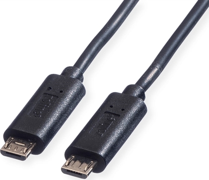 Изображение Roline USB 2.0 Charging Cable, Micro B - Micro B, M/M, black, 0.3 m