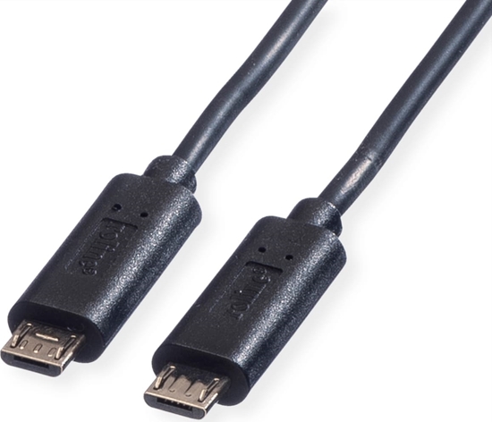 Изображение Roline USB 2.0 Charging Cable, Micro B - Micro B, M/M, black, 0.3 m