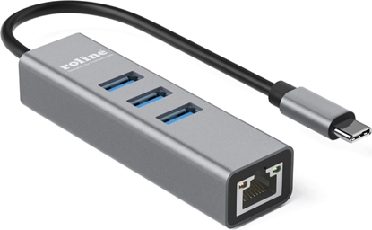 Изображение Roline USB Type C to Gigabit Ethernet Converter + Hub 3x