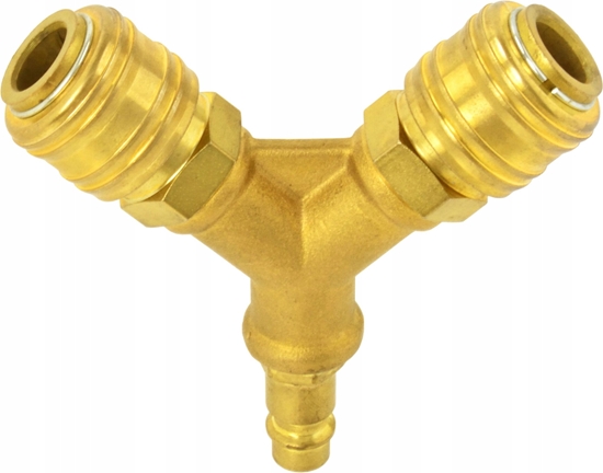 Picture of Rozdzielacz-trójnik  pneumatyczny ze zczkami 1/2" (100)