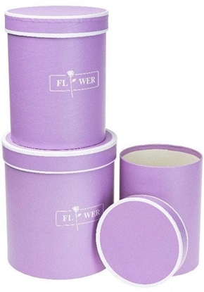 Picture of Rozette Pudeko Flower Box 3szt purpurowy ROZETTE