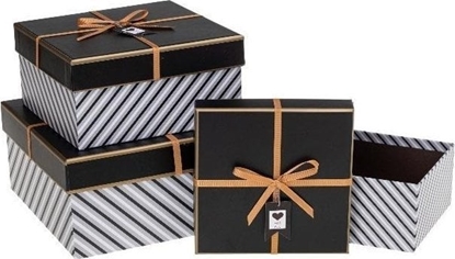 Picture of Rozette Pudeko prezentowe z kokard 3szt czarny